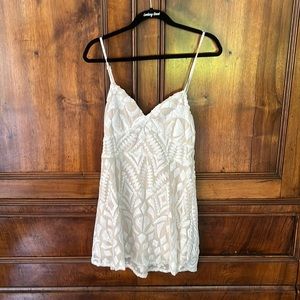 Superdown white sequin dress